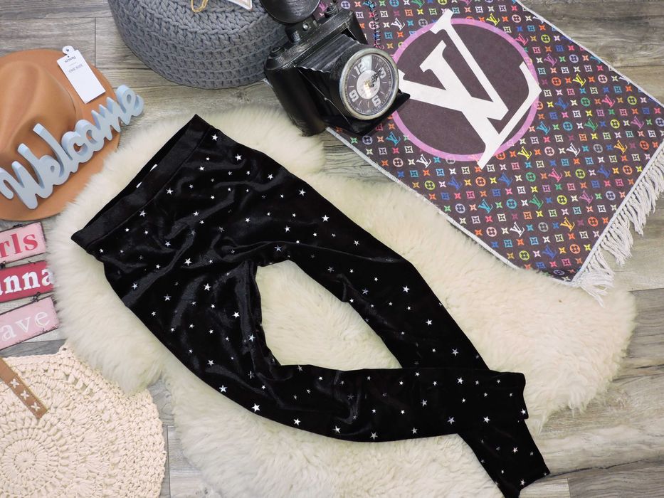 M&S - welurowe legginsy gwiazdki r 158