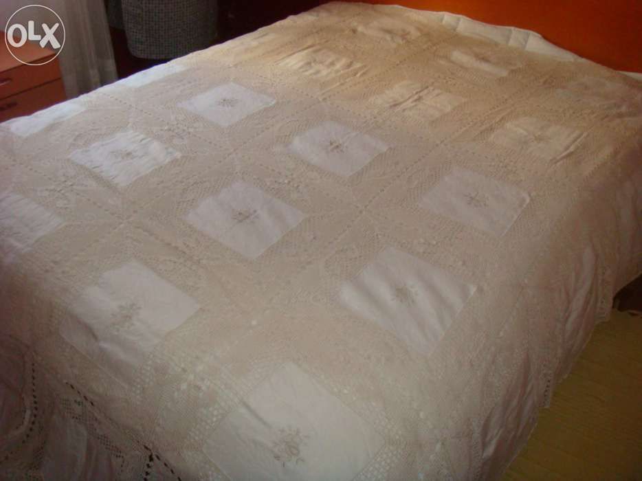 Colcha/toalha Renda e Linho423969639514787842