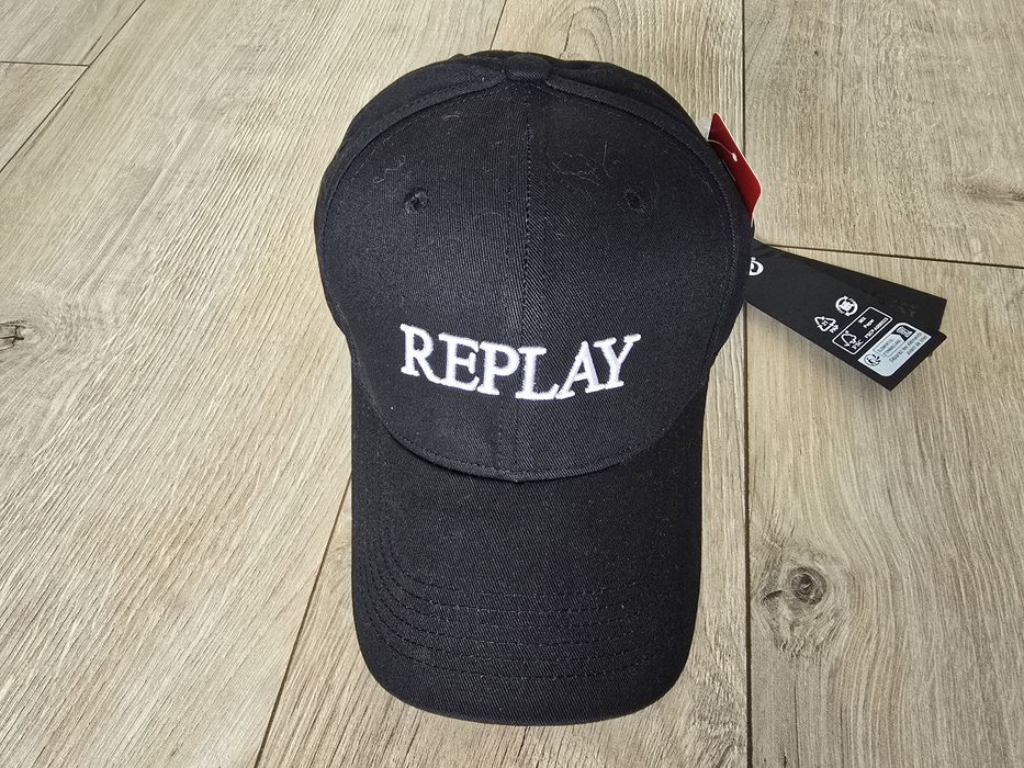Czarna czapka Replay,Nowa