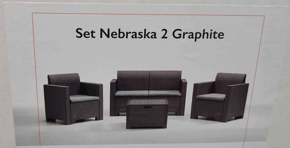 Zestaw mebli ogrodowych Nebraska Bica technorattan nowy