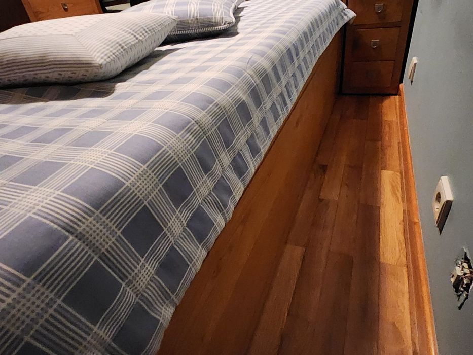 Cama Solteiro Madeira Carvalho