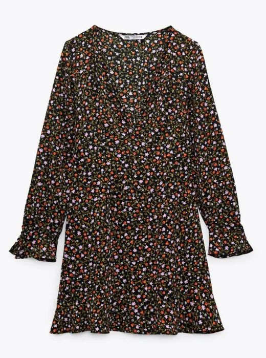 Zara платье цветочный принт м-л зара