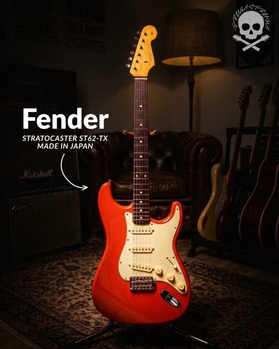 Gitara Fender Stratocaster ST62-TX — Made in Japan 2015, Fiesta Red, USA Texas Special