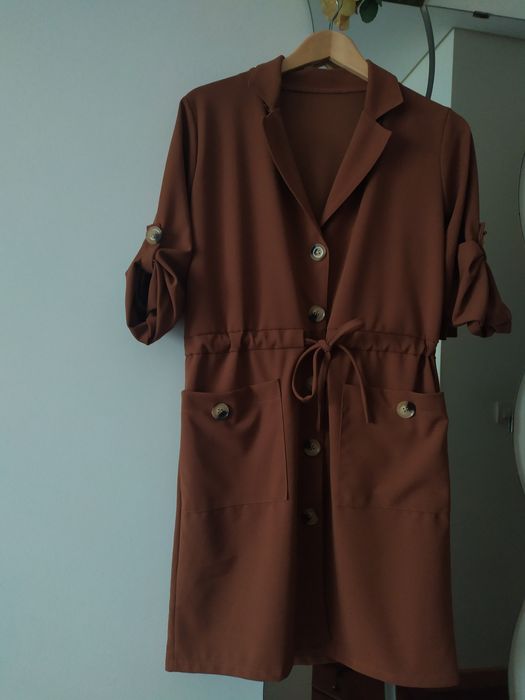 Vestido/casaco castanho OU azul escuro - NOVO