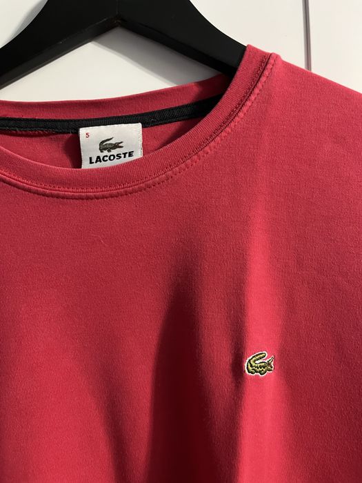 Różowy longsleeve lacoste unisex