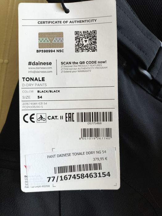 Calças Moto Dainese Tonale D-Dry XT – Impermeáveis e Articuladas