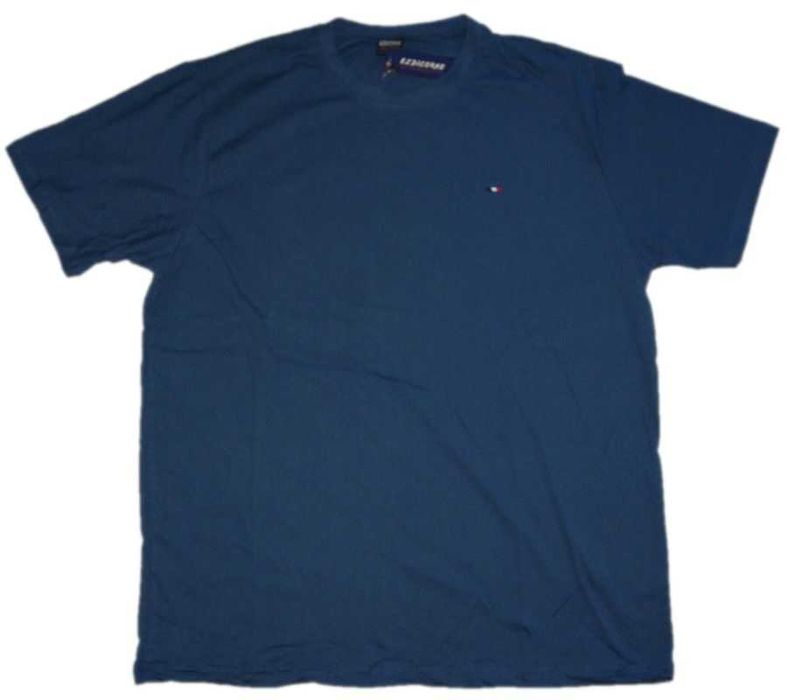 Koszulka męska T-SHIRT duża turecka 6XL szerokość 140 cm NIEBIESKA