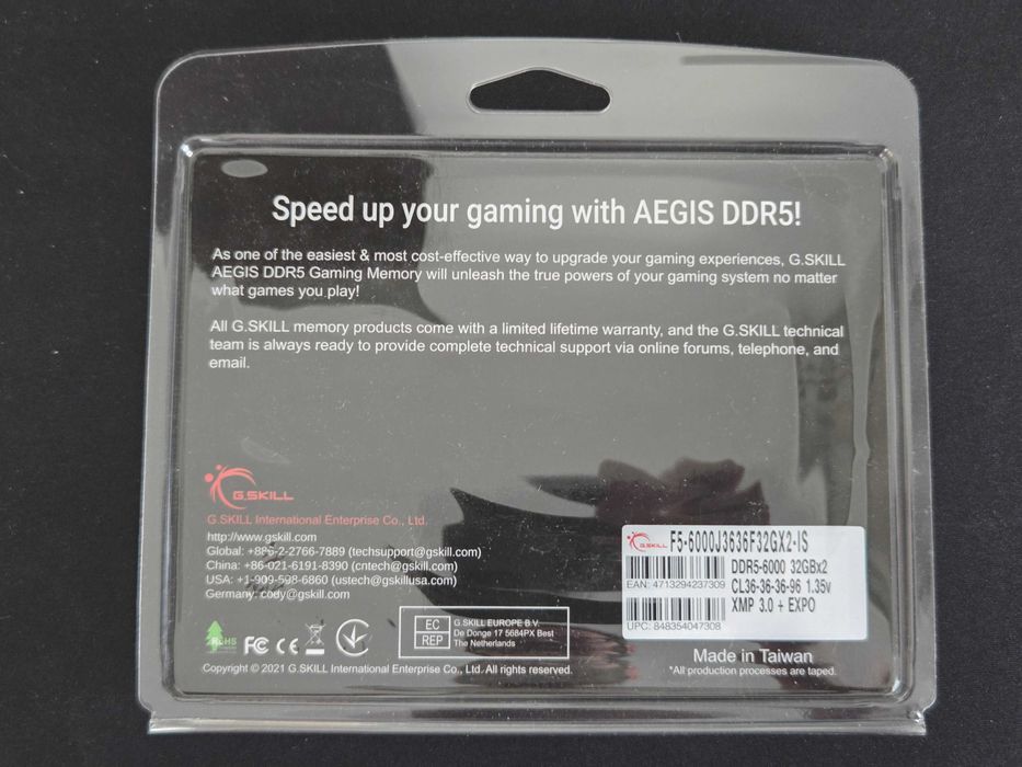 G.Skill DDR5 Aegis 5 64GB  6000 CL36