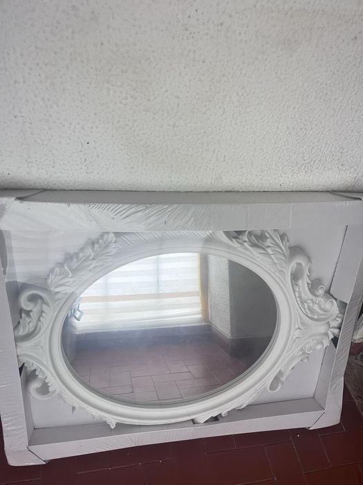 Espelho imitacao madeira