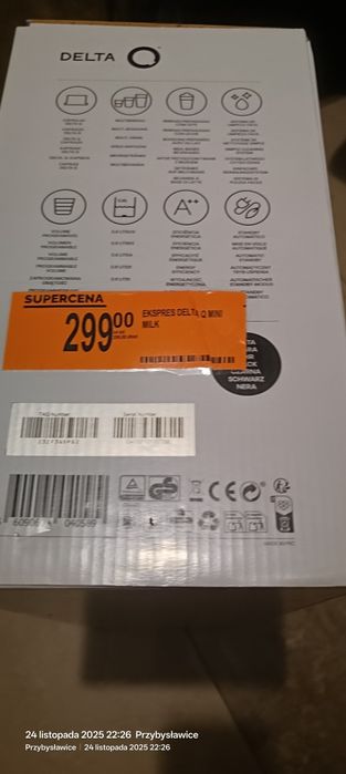 Ekspres do kawy Delta Q Miklqool ze spieniaczem mleka ,nowy, gwarancja