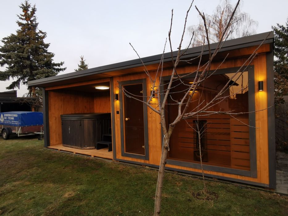 Kompleks Spa Sauna Nicea 7,2m x 2,3m Szatnia Piec