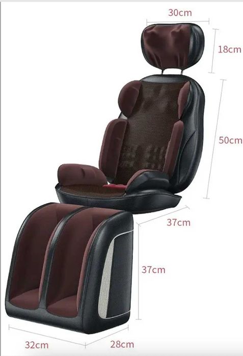 Массажная накидка на кресло массажёр подогрев шиацу всё тело масажер