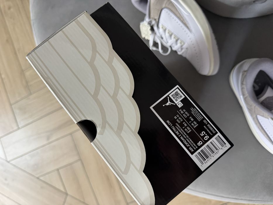 Nike Jordan Retro 2 Nowe Skórzane Sneakersy Męskie Białe 41