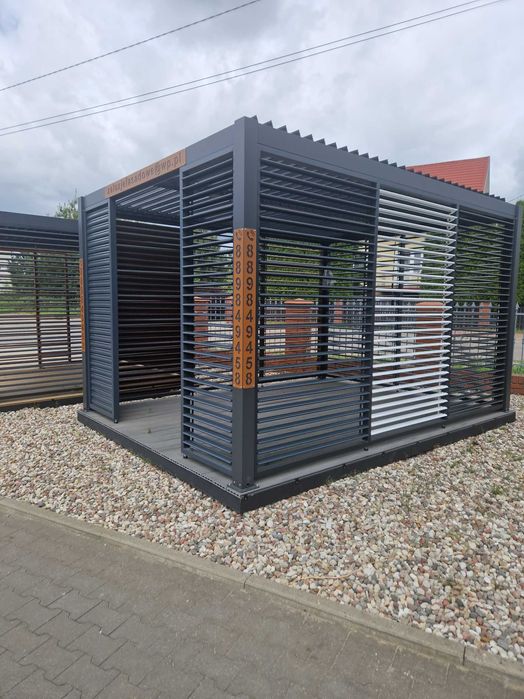 Ruchoma deseczka metalowa panel żaluzjowy pergola zabudowa tarasu