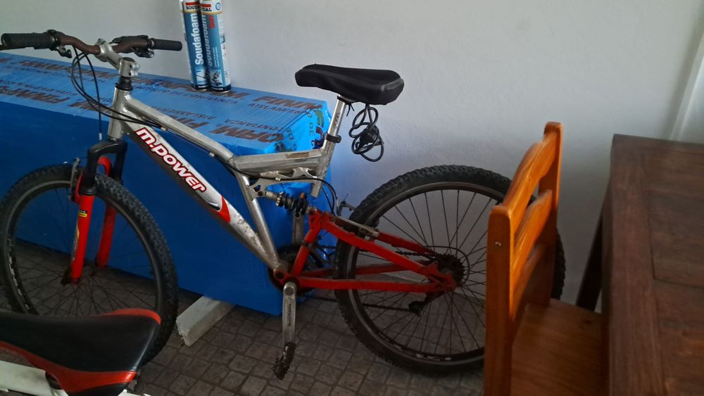 Bicicleta M Power dupla suspensão