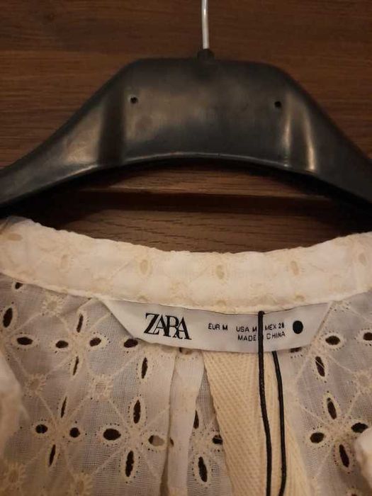 Bawełniana bluzka w stylu retro Zara rozm M