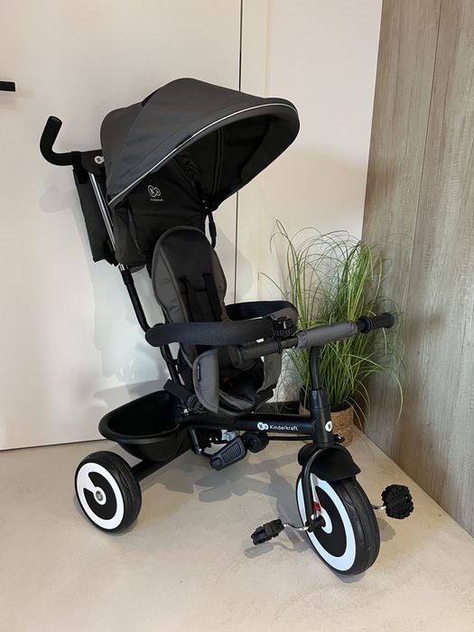 Rowerek Aston trójkolowy spacerówka szary