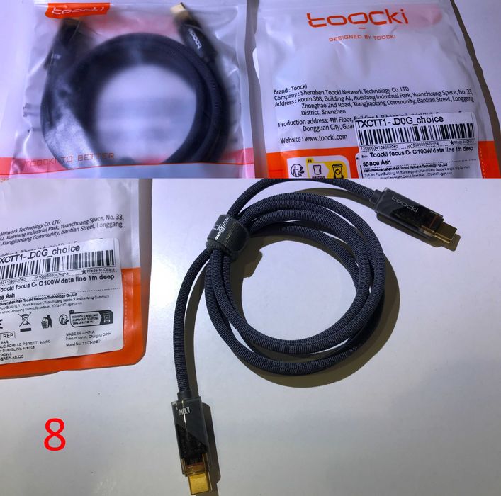 Якісні кабелі для зарядки і передачі даних, Baseus, Toocki.