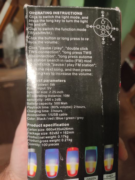 Nowy głośnik bluetooth RGB LED!