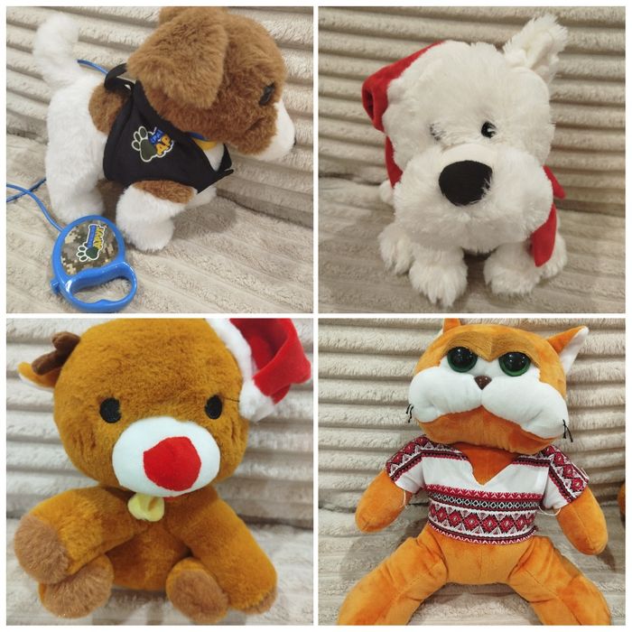 м'які іграшки різні