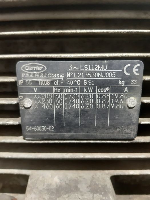 Silnik Elektryczny 6.20 Kw Carrier Supra 850 ; 54-60030-02