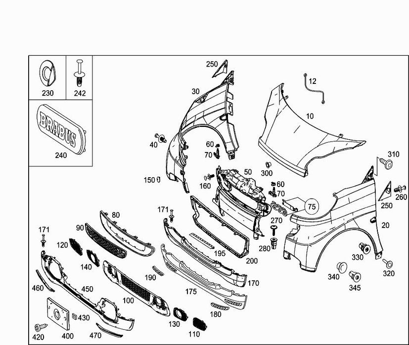 Передний спойлер губа юбка нижнего бампера Smart 451 ОЕМ A4518850225