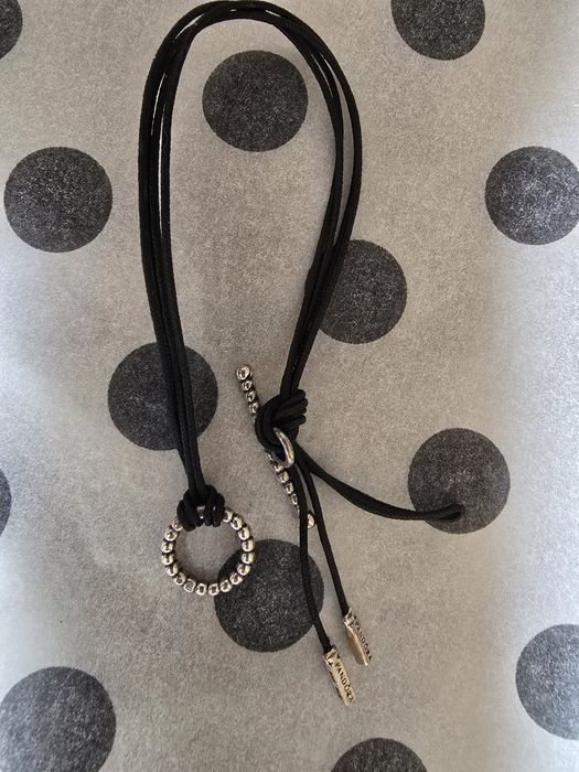 Pulseira original Pandora prata e  fio preto
