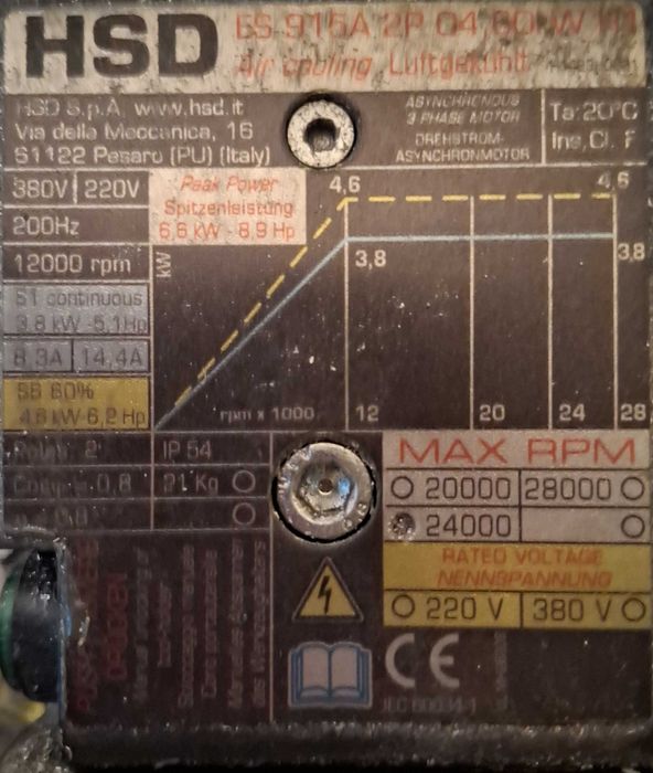 Frezarka CNC Mach3 CSMIO-IPS  HSD 4,6kW ATC  500x600mm