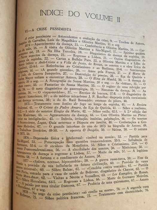 Antero de Quental / Camiliana/ Memórias de um Doido