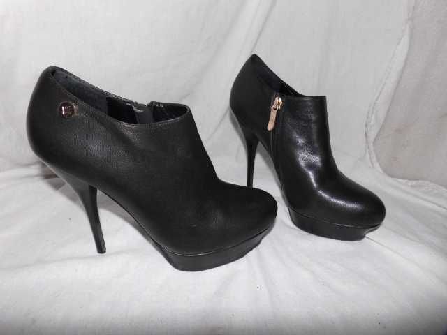 Kazar skórzane botki szpilki 37 platforma.