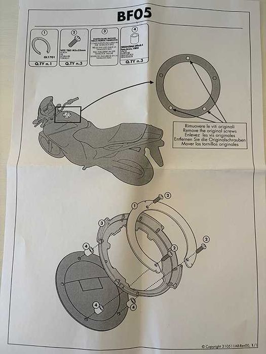 Saco de depósito GIVI 20L usado – Excelente estado