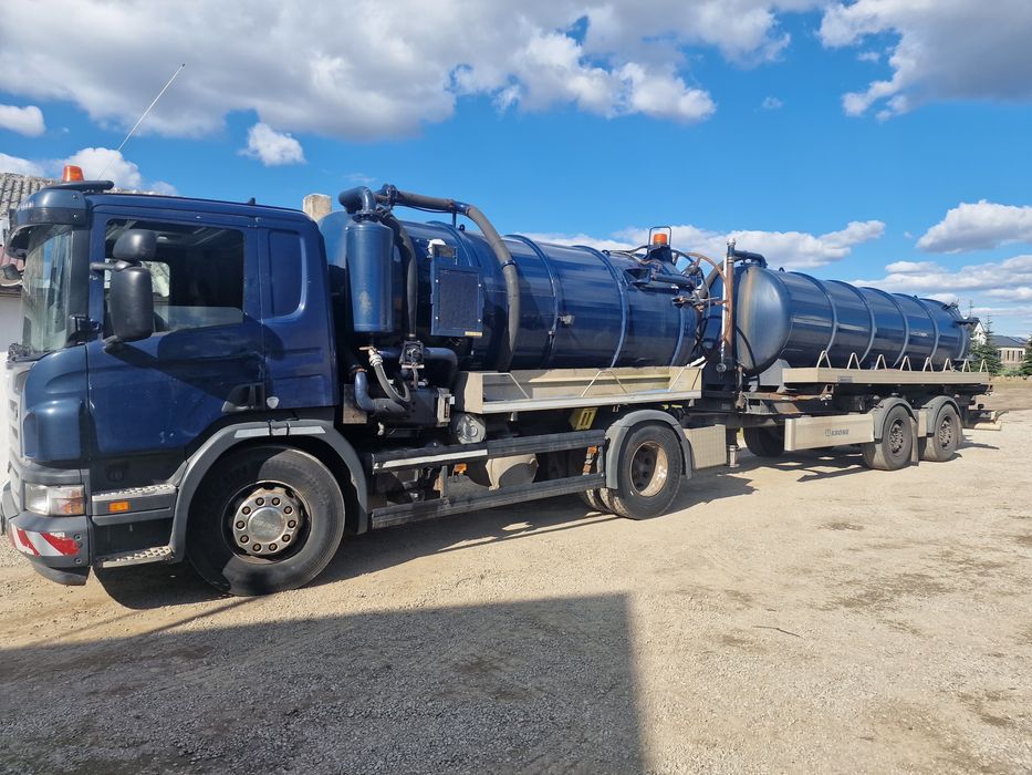 Zestaw asenizacyjny, SCANIA z przyczepą, 159900 brutto