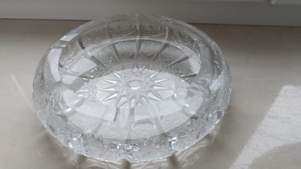 Duza popielniczka kryształowa