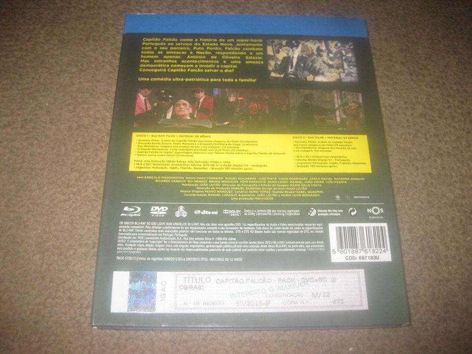 "Capitão Falcão" Edição Especial e Limitada DVD+Blu-Ray e em Slidepack