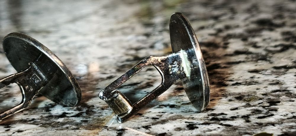 Spinki do mankietów, herb poznania, punca srebro