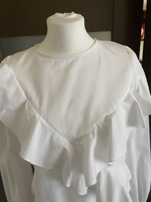 Biała bluzka z falbanami 36 Reserved