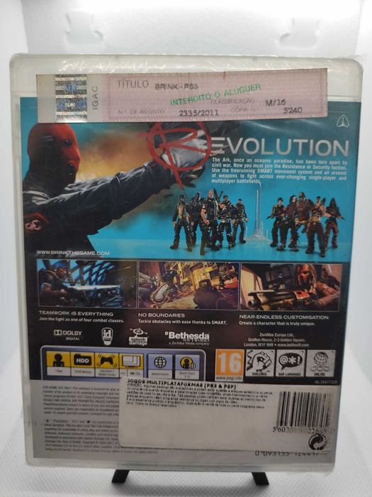 Brink para PlayStation 3 (PS3), produto oficial Bethesda/Splash Damage, versão portuguesa
