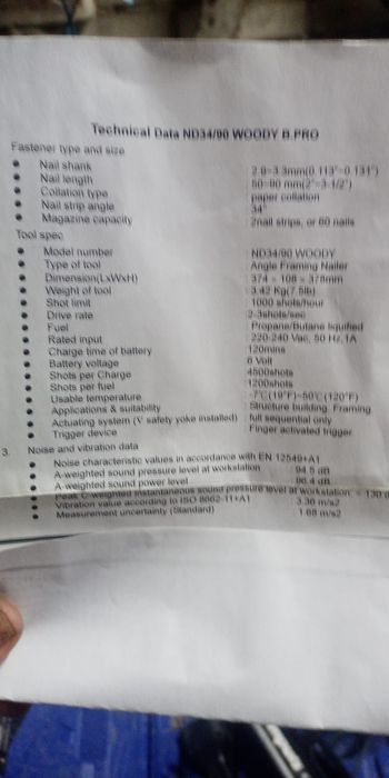 2x Gwoździarki  ND34/90 WOODY