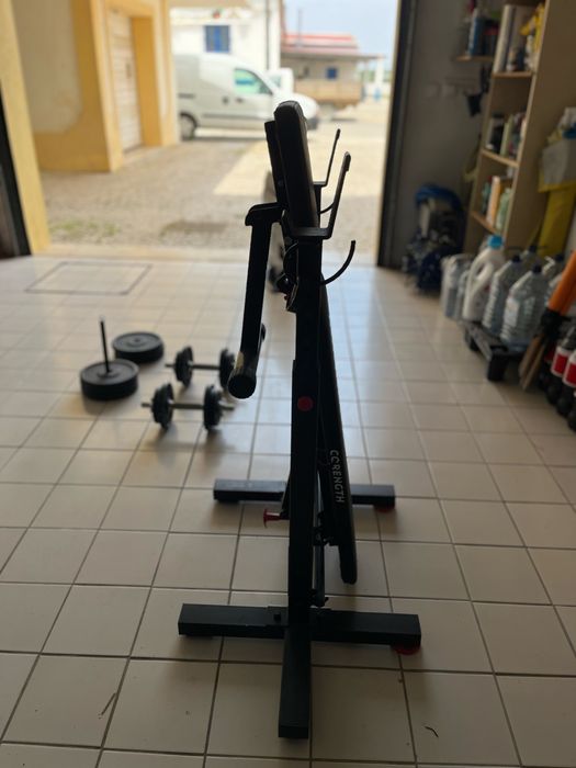 Banco musculacao com pesos e sitema de roldana para pulley
