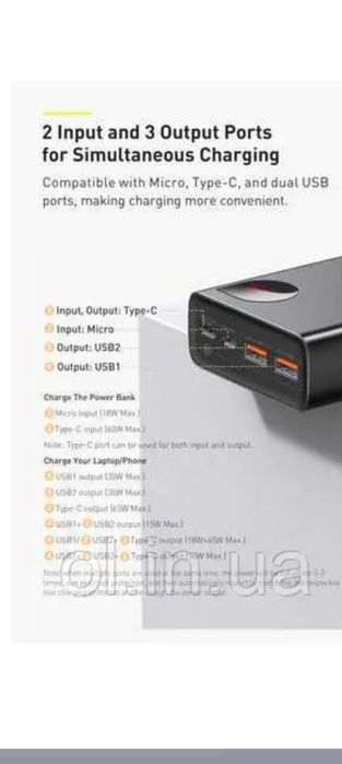 Павер банк Power Bank Baseus Adaman Metal Digital Display Quick Charge