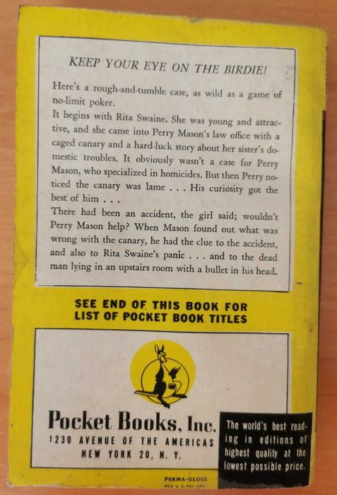 Livro - The Case of the Lame Canary - Gardner, Erle Stanley