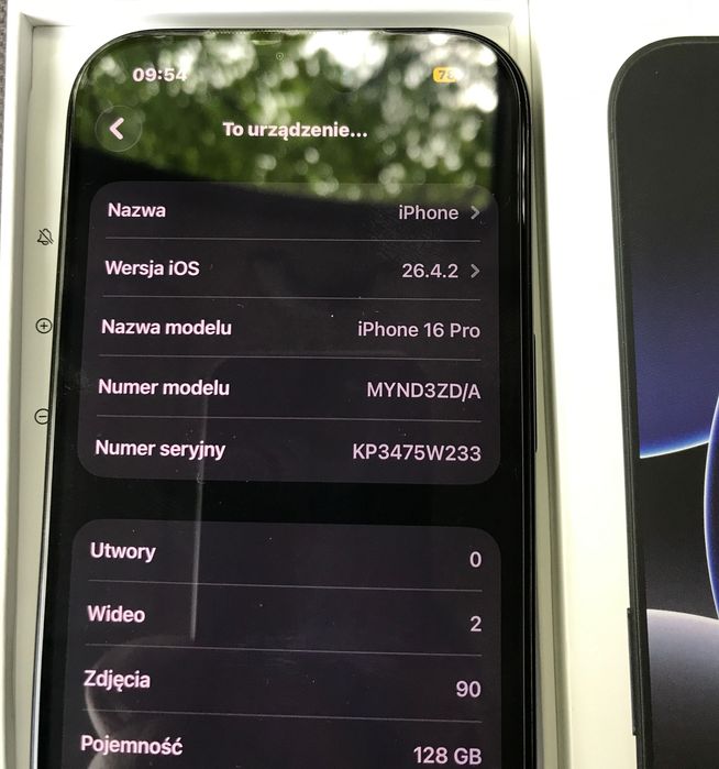 iPhone 16 pro stan idealny 99% bat