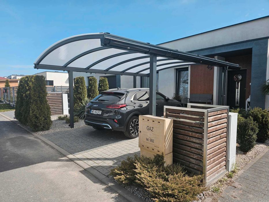 Carport wiata samochodowa 3x5 Aluminiowa Wiata łukowa