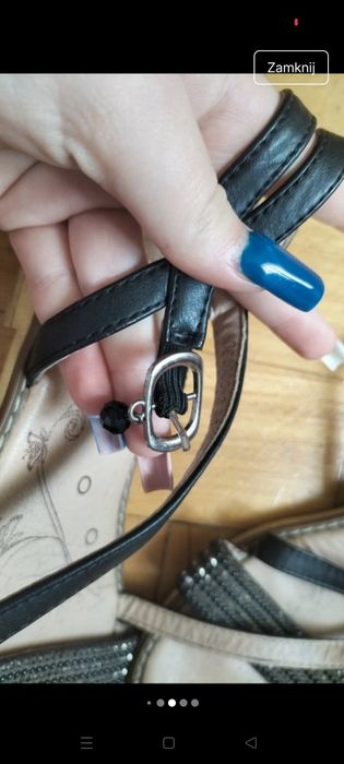Buty sandałki czarne hippie