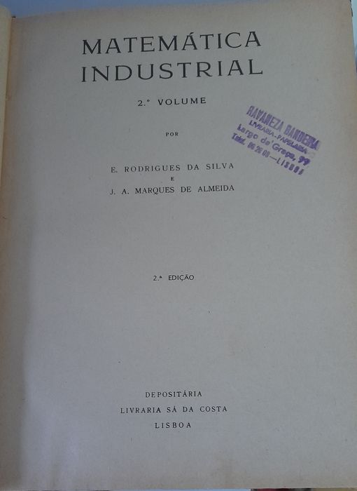 Matemática Industrial II Volume - 1958 / OPORTUNIDADE