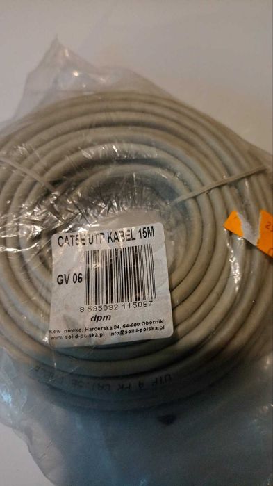 Kabel sieciowy LAN CAT 5e UTP 15m
