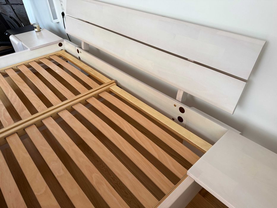 ŁÓŻKO KOMODA Zestaw mebli do sypialni – drewno dębowe SETI (THE BEDS)