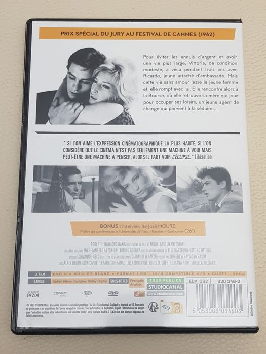 Filme cinema francês DVD L'Éclipse Alain Delon NOVO
