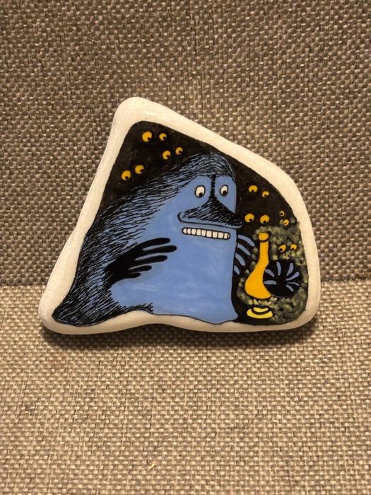 Buka, muminki, moomin, magnes na lodówkę, malowany kamień