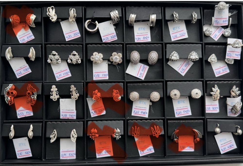 Срібні сережки 925 проби